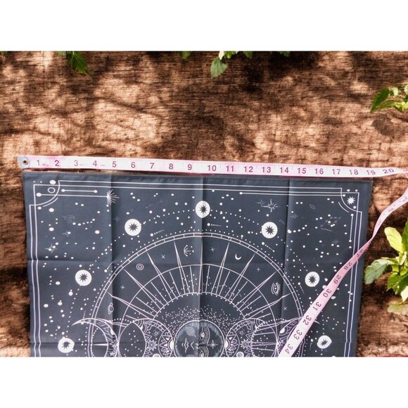 Celestial Moon Phase Altar Cloth 19x19 Tarot Mat Mystical Divination - Picture 7 of 9